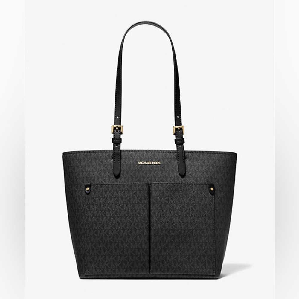 Jet Set Medium Logo Pocket Tote Bag